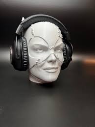 Character Headphone Stand, 3D Printed Bust, Gaming Room Decor