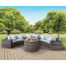 Berkley Jensen Hull 8 Pc Fire Chat Set Outdoor Furniture Sets Patio Patio Furniture