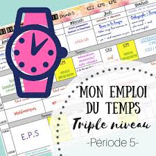 Mon Emploi Du Temps Periode 5 Maitresse De La Foret