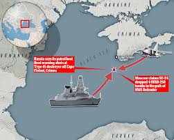 As the hms defender left russian waters, it was followed by two coast guard ships and around 20 planes, beale said. O90zmtu J5yp5m