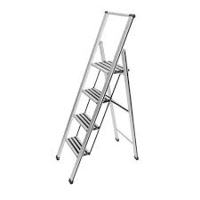 Wenko 5 Ft Aluminium Step Ladder Ladder Folding Ladder Metal Step Stool