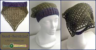 It also works up fast with lion brand wool ease thick and quick, a super bulky yarn. Crochet Kerchief Headband Bandkerchief Stitches N Scraps