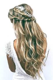 Unique Wedding Hairstyles Half Up Half Down With Braid Wedding Hairstyles With Bangs And Vei Long Hair Wedding Styles Wedding Hair Down Wedding Hair And Makeup