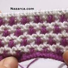 Iki Renkli Zumrut Tasi Orgu Modeli Youtube Baby Knitting Patterns Orgu Orgu Egitimleri