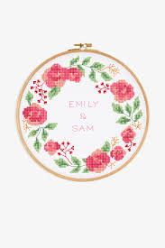 Free cross stitch pattern floral. Rose Wreath Pattern Free Cross Stitch Patterns Dmc