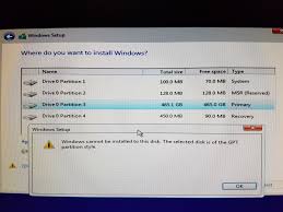 Windows cannot be installed to a disk? Windows Installation Error Selected Disk Is Of Gpt Partition Style Troubleshooting Linus Tech Tips