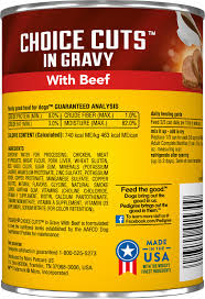 pedigree choice cuts in gravy with beef canned dog food 22 oz case of 12