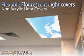 Flexible Fluorescent Light Cover Films Skylight Ceiling Office Medical Dental Sky Clouds Fluorescent Light Covers Light Covers Fluorescent Light Diffuser
