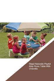 Step2 Naturally Playful Kids Picnic Table With Umbrella Kids Picnic Table Kids Picnic Picnic Table With Umbrella