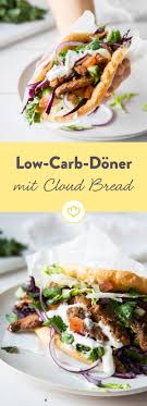 Low Carb Doner Mit Cloud Bread Rezept Rezepte Wolkenbrot Rezept Einfache Gerichte