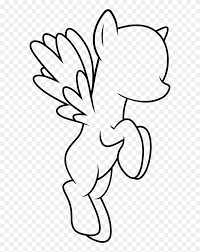 This is one of the cutest pegasus colouring pages.fluttershy is a female pegasus from the series my little pony. Drawing Ponies Pegasus My Little Pony Body Outline Clipart 5312572 Pinclipart