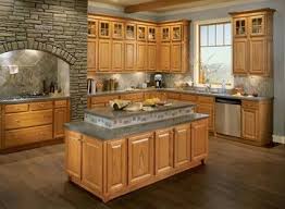 wood floor kitchen, light oak cabinets