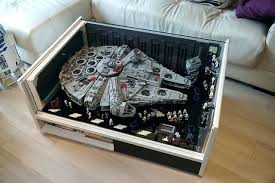 Lego Display Table Coffee Falcon Book Cool Coffee Tables Star Wars Room Lego Display