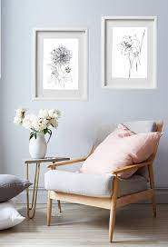 Set Of 2 Printable Pictures Botanical Sketch Clipart Etsy Home Decor Decor Flower Artwork