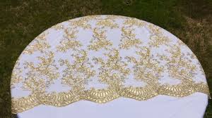 Vintage Wedding Table Cloth Gold Tablecloth Overlay Lace Tablecloth Table Runner Embroidered La Gold Tablecloth Vintage Wedding Table Table Runners Wedding