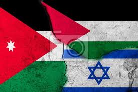 Konstanty gebert (gazeta wyborcza), michał szułdrzyński (rzeczpospolita), jacek. Pekniecia W Scianie Flagi Jordania Izrael Palestyna Fototapeta Fototapety Zmowa Potyczka Przed Myloview Pl