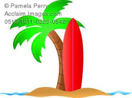 Surfboard Clip Art Clip Art Image Of A Cartoon Of A Surfboard Stuck In The Sand With A Palm Tree Clip Art Beach Clipart Image Clip Art Demo boards are available in most models. surfboard clip art clip art image of