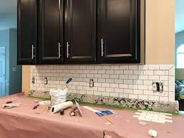 Secure each point where the horizontal lines also note: How To Install A Subway Tile Kitchen Backsplash Young House Love