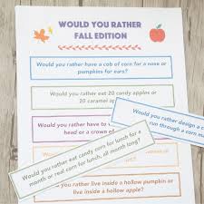 Questions and answers about folic acid, neural tube defects, folate, food fortification, and blood folate concentration. Fall Themed Would You Rather Questions For Kids