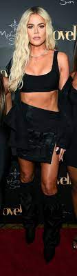 The khloe g r features a sweetheart lining with sheer sleeves and a . Who Made Khloe Kardashian S Black Blazer Mini Skirt Gold Jewelry And Patent Black Boots Outfitid