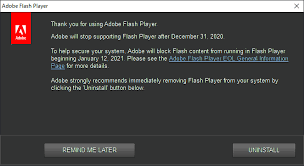 Adobe flash player is a comprehensive tool to create, edit, and view game or video files. Adobe Displays Flash Player End Of Life Popup On Windows Devices Ghacks Tech News