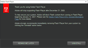 Adobe flash player is an application that lets you watch multimedia content developed in flash in a wide range of web browsers. Adobe Displays Flash Player End Of Life Popup On Windows Devices Ghacks Tech News