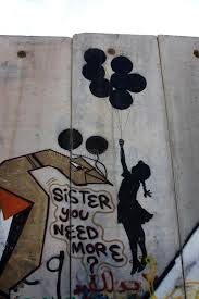 A banksy wall painting showing israeli border policeman and palestinian in a pillow fight is seen in one of the rooms of the 'the walled off hotel' in the west bank city of bethlehem, friday. Banksy Graffiti On Palestine Wall Editorial Stock Photo Image Of Gaza Middle 16831003