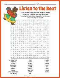 In addition to the exchange of influences between hispanic american music and spanish music, all regions have very distinctive local styles,. Free Printable Music Genres Word Search Music Genres Music Vocabulary Music Worksheets