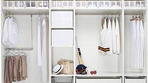 2x 130527 original ikea pax wardrobe brackets clips for rail white with screws. Small Space Walk In Closet Room Divider Ikea