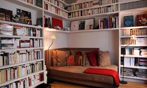 Library interior, bookcase with old books on the shelves. Searching For Small Home Library Design Ideas Get Here