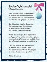 Frohe Weihnacht Elkes Kindergeschichten Frohe Weihnacht Gedicht Weihnachten Gedichte Zum Advent