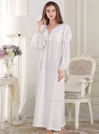 Free Shipping 100 Cotton Princess Pijamas Long White Nightdress Women S Nightgown Sleepwear Autumn Pijama Feminino Nightgowns For Women Night Gown Night Dress