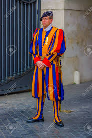 In this one we go a bit obscure with perhaps the smallest but well dressed militaries out there, the vatican's pontifical swiss guard.being that we're coveri. Vatican Italy June 13 2015 Man With Typical Uniform Of Swiss Stock Photo Picture And Royalty Free Image Image 56760948