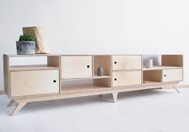 Drupal Long Plywood Tv Cabinet Handmade Tv Console Bookcase Furniture Recycled Furniture European Home Decor