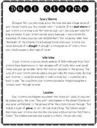 Dust Storms Informational Passage With Comprehension Questions Informational Passage Dust Storm Comprehension Questions