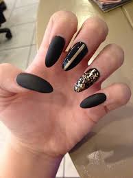 Black toe nails black acrylic nails stiletto nails white nails black acrylics coffin nails yellow nails design black nail designs french manicure nails. Matte Black Acrylic Nails With Gold Fmag Com