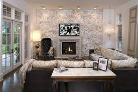 Accent wall with wooden tiles creates a homey feeling Brick Accent Wall Houzz