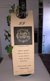 Rotwein Verpackt Zum 55 Geburtstag Geschenke Verpacken Geburtstag 55 Geburtstag Geburtstag Geschenke Frauen