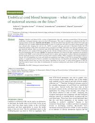 Hscs are already used in the treatment of over 80 conditions of the blood and immune system as part of a stem cell transplant. Pdf Umbilical Cord Blood Hemogram What Is The Effect Of Maternal Anemia