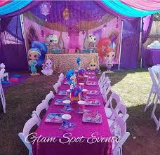Shimmer And Shine Party Decor Shimmer And Shine Cake Baby Birthday Party Girl Jasmine Party