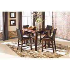 D442d24 In By Ashley Furniture In Raleigh Nc Larchmont Burnished Dark Brown 5 Piece Dining Room Set Ashley Furniture Furniture How To Antique Wood