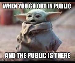 Baby Yoda Public Shocked Yoda Funny Funny Babies Yoda Meme