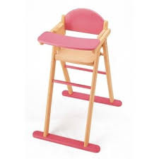 Girls Wooden Pink Dolls High Chair Sillas Bebe Muebles De Madera Muebles
