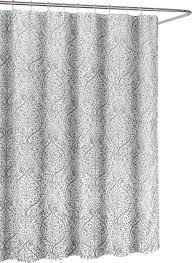 Check out our gray floral curtain selection for the very best in unique or custom, handmade pieces from our shops. Leona Grey White Sheer Fabric Shower Curtain Floral Scroll Damask Design French Country Shower Curtains By Curtain Call Houzz