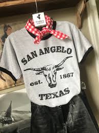 San Angelo Tee Where The West Begins Www Shoppradera Com Rodeostyle Cowgirlstyle Westernfashion Texas Westerncout Clothes Western Tee Shirts Nfr Outfits