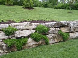 Boulder Meets Timber Retaining Wall Google Search Sloped Backyard Landscaping Sloped Garden Garden Retaining Wall