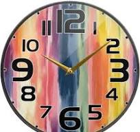 Amazon.com: GOODOLD Color Blur Texture Wall Clock 12 Inch ...