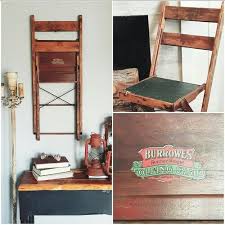 Vintage Folding Chair Hanging On Wall Love It