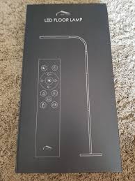 The lamp uses anodised aluminum in its construction and a cool thing that actually reminds apple products is a glowing joly joy logo and it indeed looks nice. Led Floor Lamp Review Three Kids Chaos