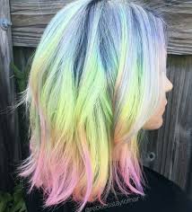 Blue green neon colors ombre for summer time. How To Pull Off Rainbow Ombre Hair Dailybeautyhack Com